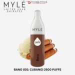 MYLE DRIP 2600 PUFFS DISPOSABLE VAPE IN DUBAI UAE CUBANO