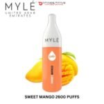 MYLE DRIP 2600 PUFFS DISPOSABLE VAPE IN DUBAI UAE SWEET MANGO