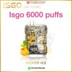 ISGO 6000 PUFFS DISPOSABLE VAPE IN DUBAI UAE MANGO ICE