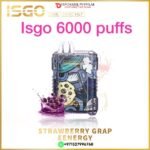 ISGO 6000 PUFFS DISPOSABLE VAPE IN DUBAI UAE STRAWBERRY GRAPE ENERGY