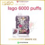 ISGO 6000 PUFFS DISPOSABLE VAPE IN DUBAI UAE STRAWBERRY GRAPE ICE