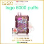 ISGO 6000 PUFFS DISPOSABLE VAPE IN DUBAI UAE STRAWBERRY WATERMELON ICE