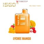 ISGO NEW YORK 8000 PUFFS DISPOSABLE VAPE DUBAI LYCHEE MANGO