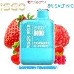 ISGO NEW YORK 8000 PUFFS DISPOSABLE VAPE DUBAI RASPBERRY STRAWBERRY