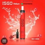 ISGO TOKYO 4000 PUFFS RED WINE DISPOSABLE VAPE IN ABU DHABI