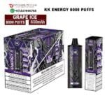 KK ENERGY 8000 PUFFS GRAPE ICE DISPOSABLE VAPE DUBAI UAE