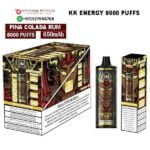 KK ENERGY 8000 PUFFS PINA COLADA RUM DISPOSABLE VAPE DUBAI UAE