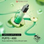 TUGBOAT MEGA FLOW 4000 PUFFS GREEN APPLE ICE DISPOSABLE VAPE UAE