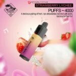 TUGBOAT MEGA FLOW 4000 PUFFS STRAWBERRY LYCHEE DISPOSABLE VAPE UAE