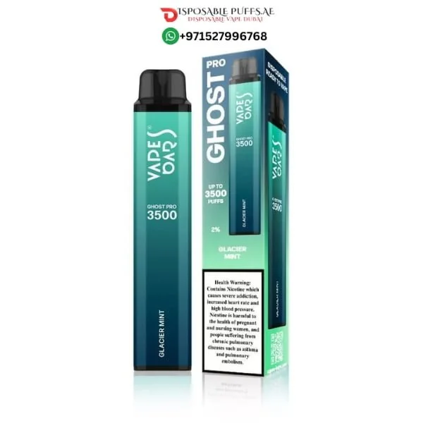 VAPE BAR GHOST PRO 3500 PUFFS GLACIER MINT DISPOSABLE VAPE DUBAI