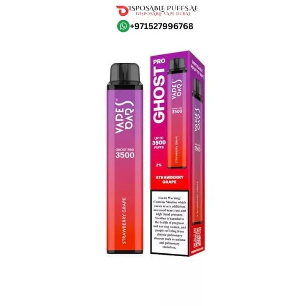 VAPE BAR GHOST PRO 3500 PUFFS STRAWBERRY GRAPE DISPOSABLE VAPE DUBAI