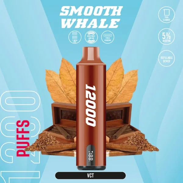 BUY SMOOTH WHALE 12000 PUFFS VCT DISPOSABLE VAPE DUBAI UAE