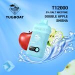 TUGBOAT T12000 DOUBLE APPLE SHISHA DISPOSABLE VAPE 5% IN DUBAI UAE