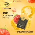Tugboat Hero 8000 puffs best Disposable Vape Dubai Strawberry Mango