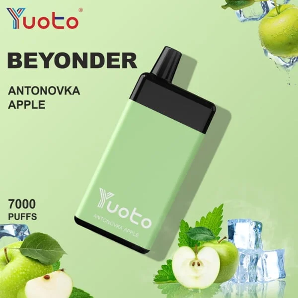 Yuoto Beyonder 7000 Puffs Disposable Vape in Abu Dhabi UAE NTONOVK APPLE