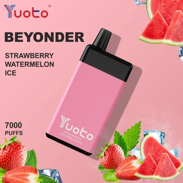 Yuoto Beyonder 7000 Puffs Disposable Vape in Abu Dhabi UAE STRAWBERRY WATERMELON ICE