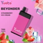 Yuoto Beyonder 7000 Puffs Disposable Vape in Abu Dhabi UAE STRAWWBERRY ICE CREAM